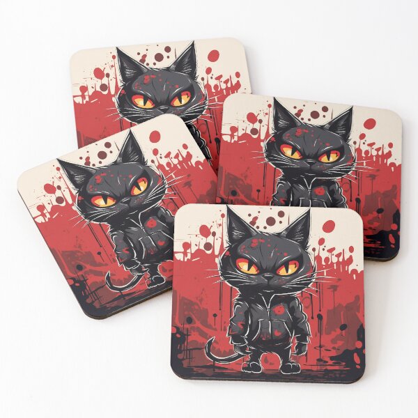 Item preview, Kawaii Spooky Black Cat designed and sold by Ujourney.