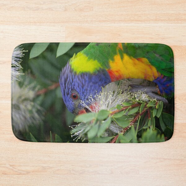 Item preview, Rainbow Lorikeet Feasting on Callistemon designed and sold by Linda Sijpkes.