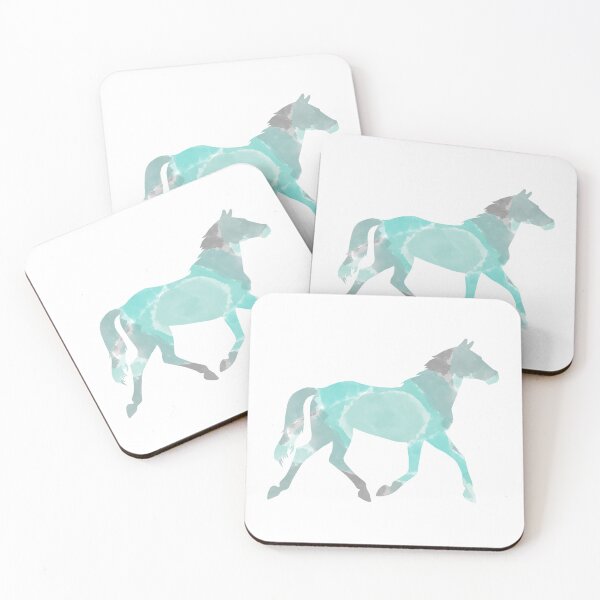 Item preview, Decoupage Horse - aqua designed and sold by Shelley Winters.