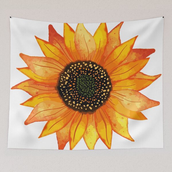 Item preview, Colorful Organic Watercolor Sunflower  designed and sold by elaBdesign.