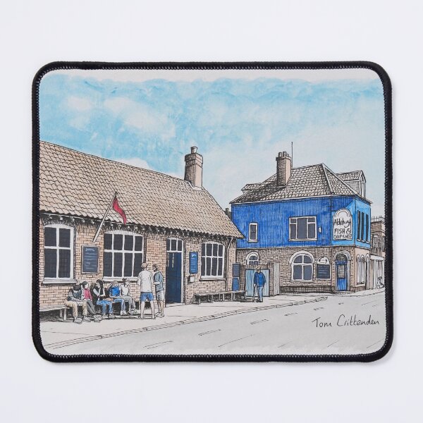 Item preview, The White Hart and Aldeburgh Chip Shop Painting designed and sold by Tom Crittenden.