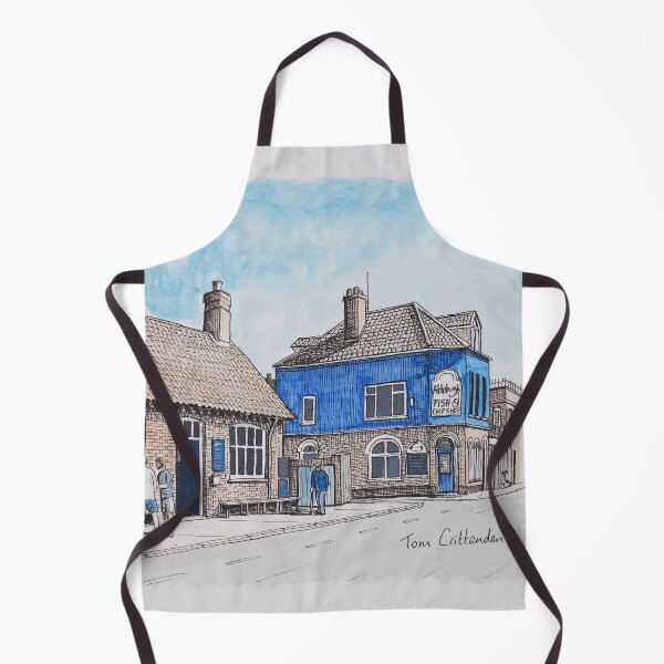 Item preview, The White Hart and Aldeburgh Chip Shop Painting designed and sold by Tom Crittenden.