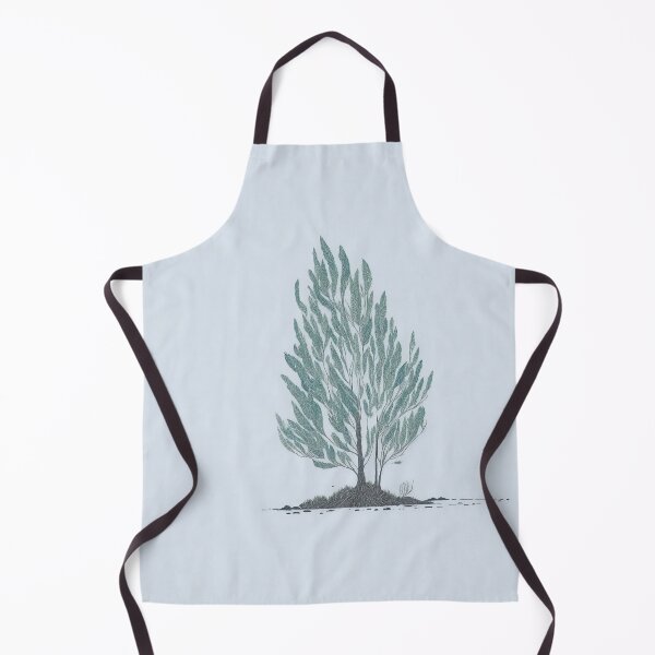 Item preview, Minimalist Green Tree Nature Drawing designed and sold by druidwolfart.