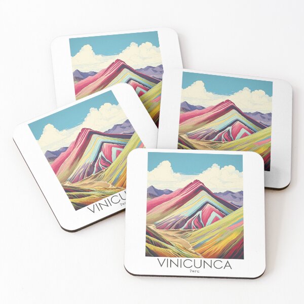 Item preview, A Vintage Travel Illustration of Vinicunca Mountain - Peru designed and sold by GoodOldVintage.