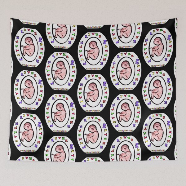 Item preview, LITTLE Lives Matter, Unborn Lives Matter, white, pink, red, vertical designed and sold by ruffin-ailenes.