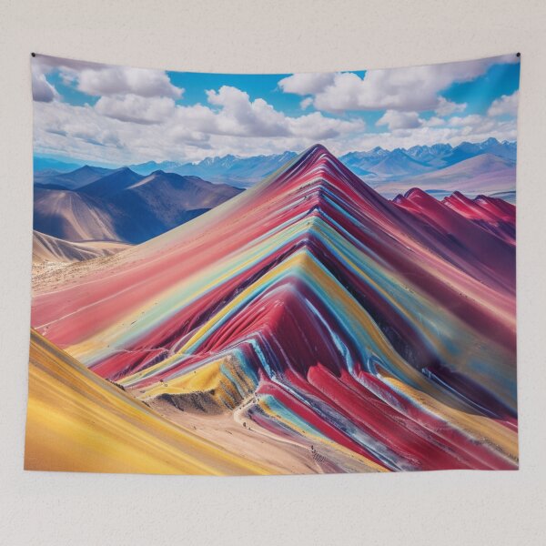 Item preview, A Vintage Travel Illustration of Vinicunca Mountain - Peru designed and sold by GoodOldVintage.
