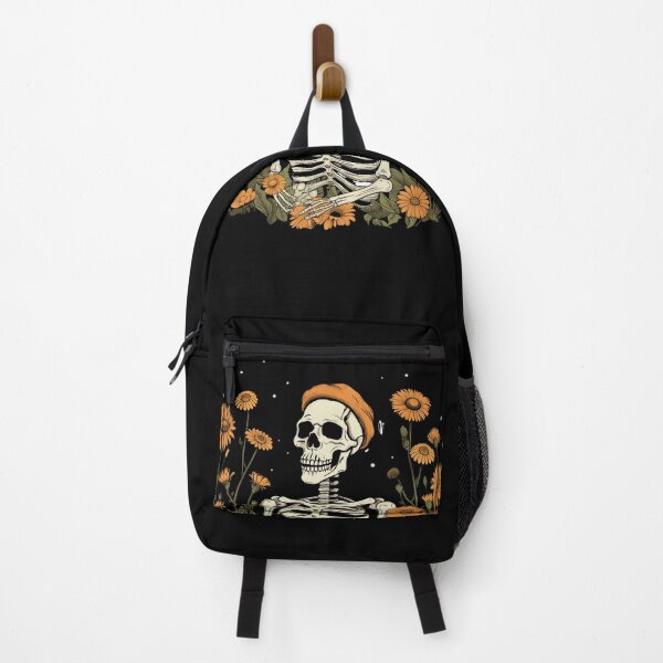 Item preview, Handsome Skeleton Scull in a Cap Skeleton in Flowers designed and sold by AnnaMDesign.
