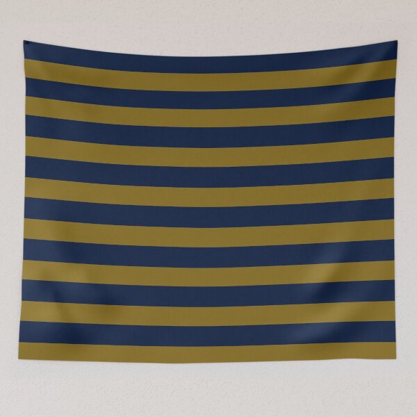 Item preview, Mustard, dark blue horizontal stripes. designed and sold by marinaklykva.