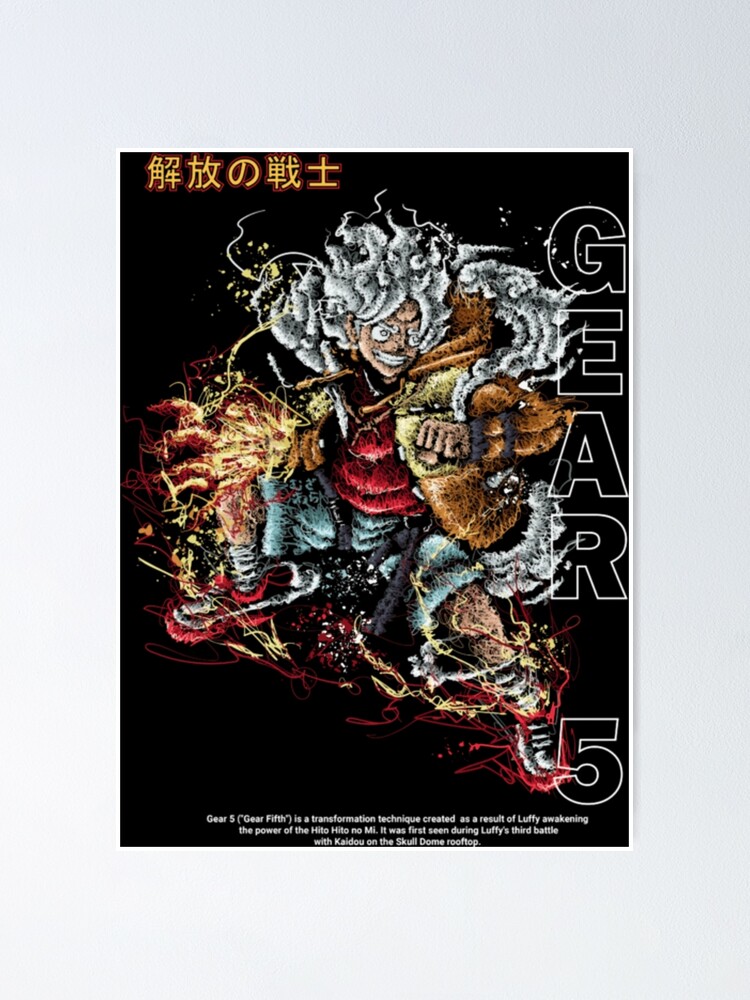 Anime One Piece Monkey D Luffy Gear 5 One Piece Poster