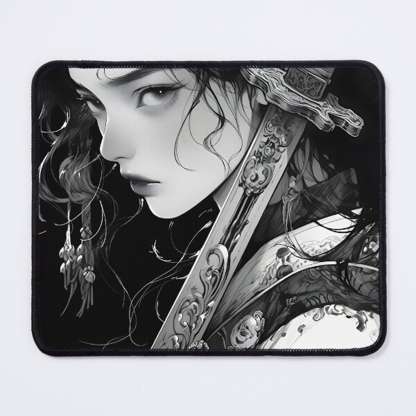 Item preview, Enigmatic Katana Wielder - Exquisite Anime Digital Portrait designed and sold by AI-Hoarder.
