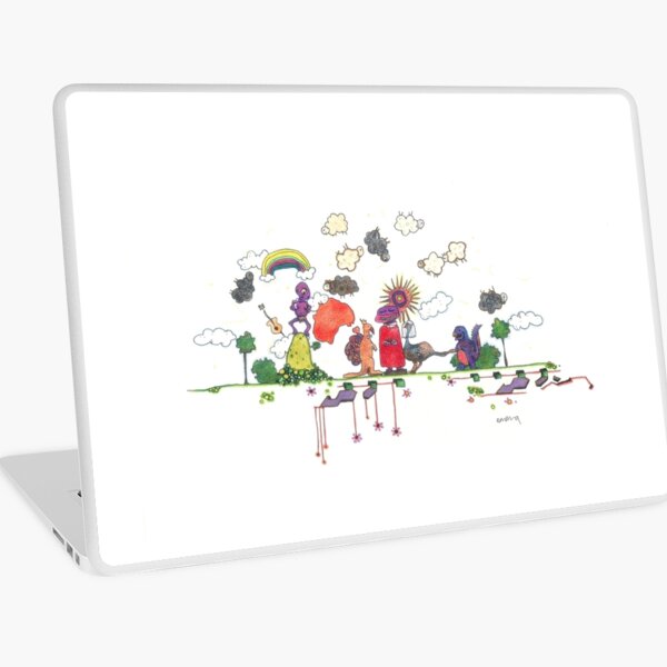 who invited the dinosaur? Laptop Skin