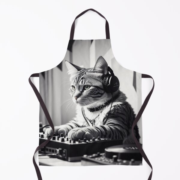 Item preview, DJ Meow Cat Dj on stage designed and sold by catsandcatstore.
