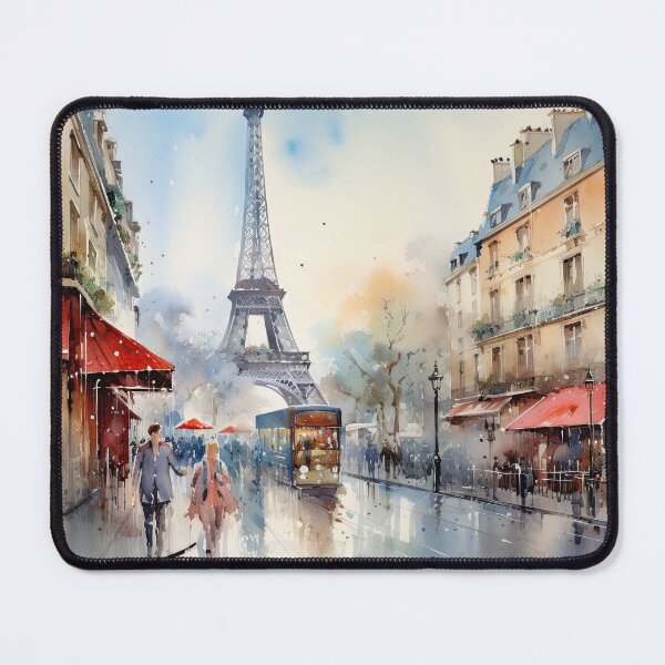 Item preview, Parisian street scene with the Eiffel Tower in the background designed and sold by SleepySquirrel.