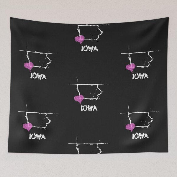 Item preview, Love Iowa State Sketch USA Art Design designed and sold by IvonDesign.