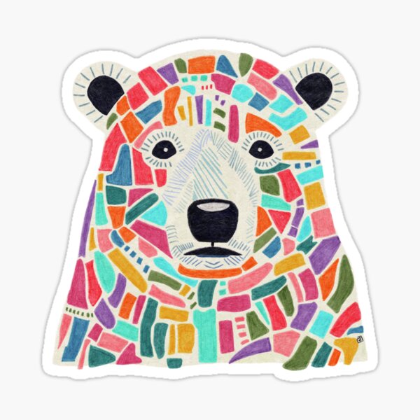 Geometric Polar Bear Sticker