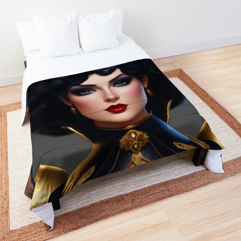 Portrait Of Anna Asanti Captivating AI Concept Art by Xzendor7 Decorative Comforter