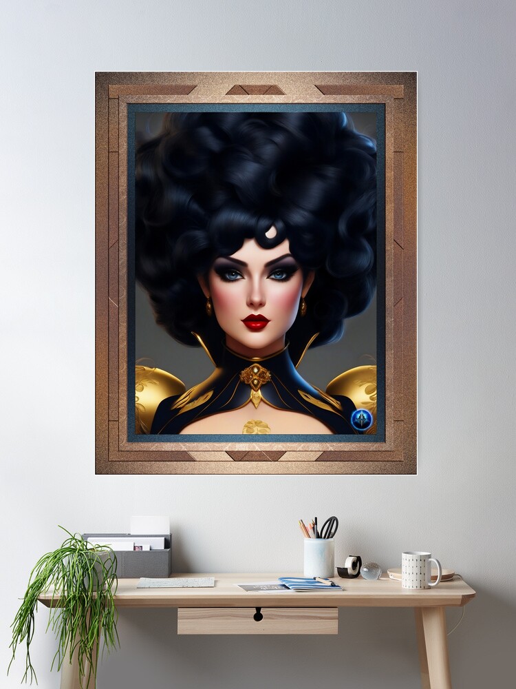 Portrait Of Anna Asanti Captivating AI Concept Art by Xzendor7 Wall Decor Poster