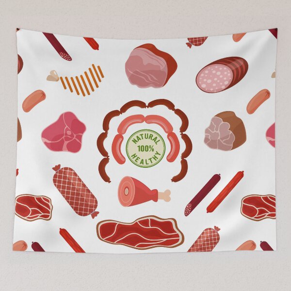 Item preview, Meat Background. Seamless Pattern with Meat. Butchery Background.  designed and sold by ivector.