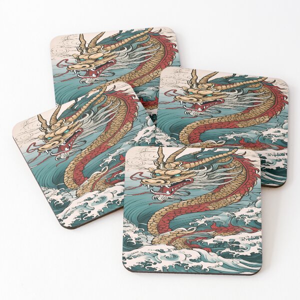 Item preview, Rare Vintage Japanese Water Dragon in Blue Hue designed and sold by Tamas Das.