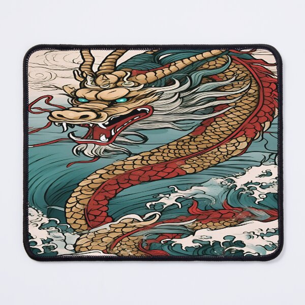 Item preview, Rare Vintage Japanese Water Dragon in Blue Hue designed and sold by Tamas Das.