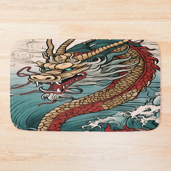 Item preview, Rare Vintage Japanese Water Dragon in Blue Hue designed and sold by Tamas Das.