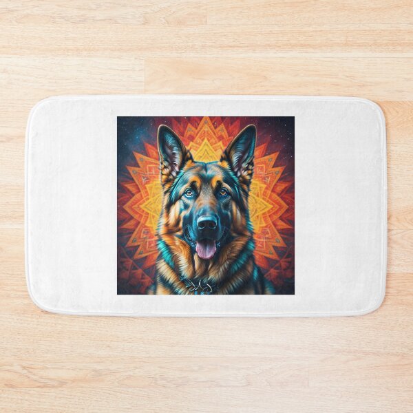 Item preview, German Shepherd Floral Hippy Colorful Background designed and sold by GSDDESIGNMERCH.