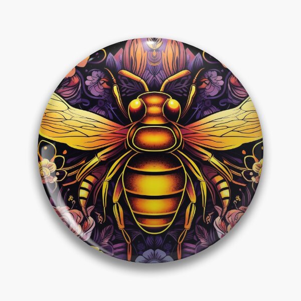 Item preview, Psychedelic Golden Bee: Majestic Insect Royalty designed and sold by PsyCloth.