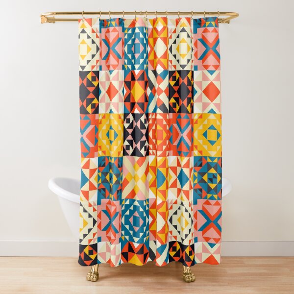 maroccan tile mosaic pattern no2 Shower Curtain