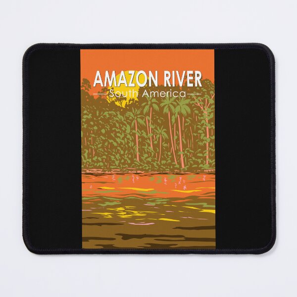 Item preview, Amazon River Sunset South America Travel Art Vintage designed and sold by KrisSidDesigns.