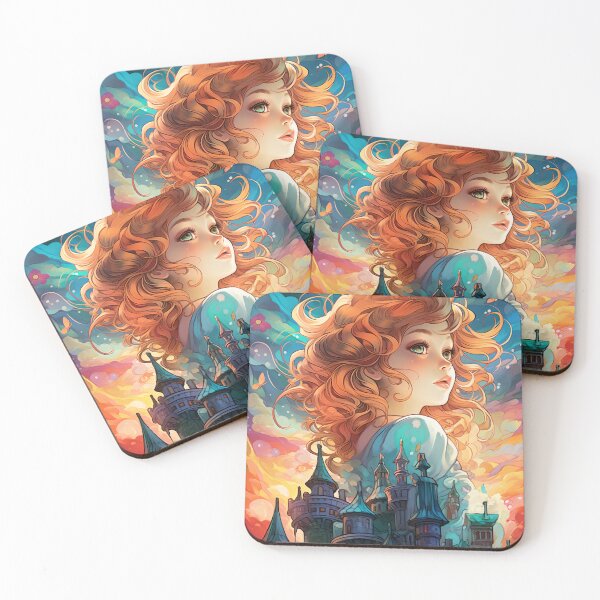 Item preview, Journey to the Sky Castle: Fantasy Rainbow Art Print designed and sold by Alcyonian.