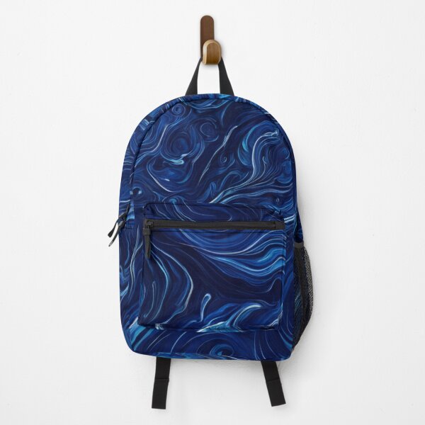 Item preview, Dark Blue Stormy Ocean Waves Pattern Painting designed and sold by SassyArtistry.