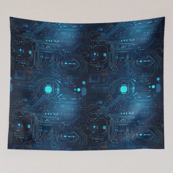 Item preview, xSeamless Pattern Beyond Interfaces: Futuristic Digital Art Unleashed designed and sold by AlienSkinEyes.