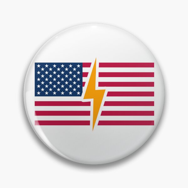 Item preview, United States Flag with Electric Bolt designed and sold by evsquad.