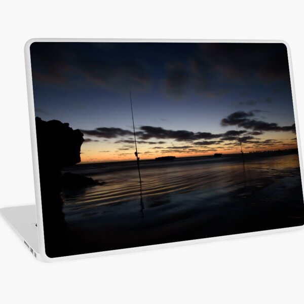 Fishing on Sunset Laptop Skin