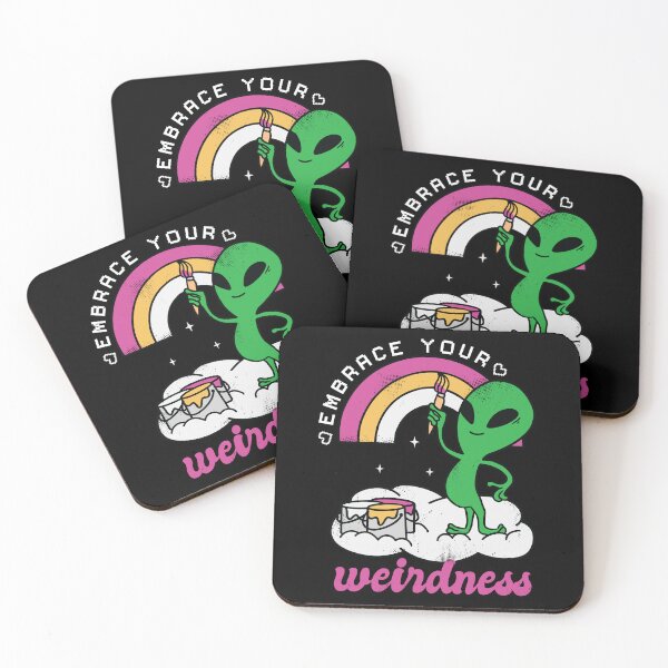 Item preview, Pride Hippie Martian Alien Rainbow Embrace Your Weirdness designed and sold by Nicole Creates.