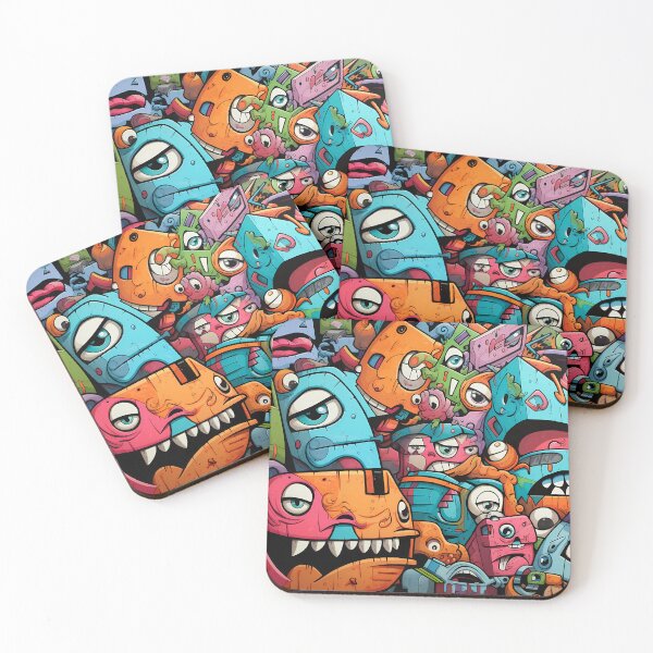 Item preview, Colorful graffiti art of cartoon characters designed and sold by JimmyJonkers.