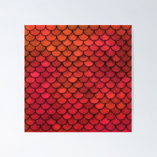 Item preview, Mermaid Scales Ruby Red designed and sold by Karin Taylor.