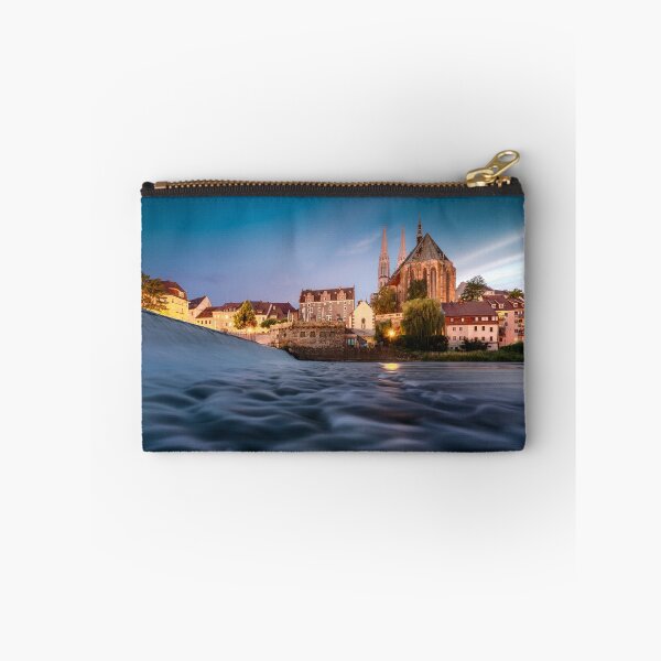 Item preview, Blue hour on the Neisse, long exposure with a view of St. Peter's Church designed and sold by meinereina.