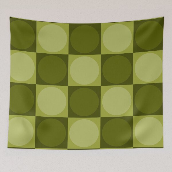 Item preview, 70s Checks and Circles Green designed and sold by miavaldez.