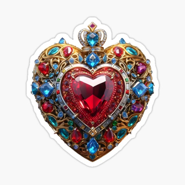 Bejewelled Heart Sticker