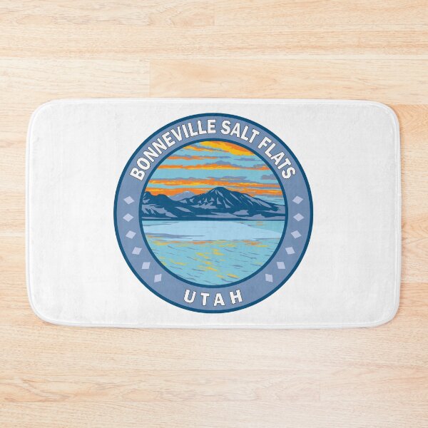 Item preview, Bonneville Salt Flats Utah Illustration Travel Art designed and sold by KrisSidDesigns.