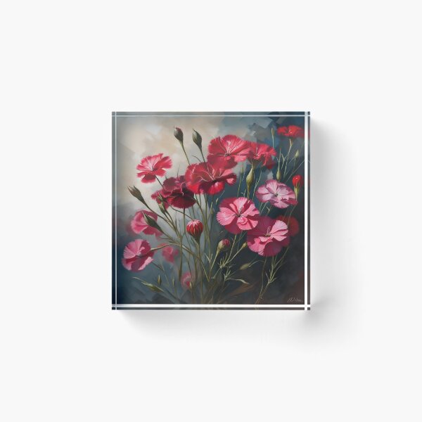 Item preview, Dianthus Floral Oil Painting designed and sold by MySupplemental.