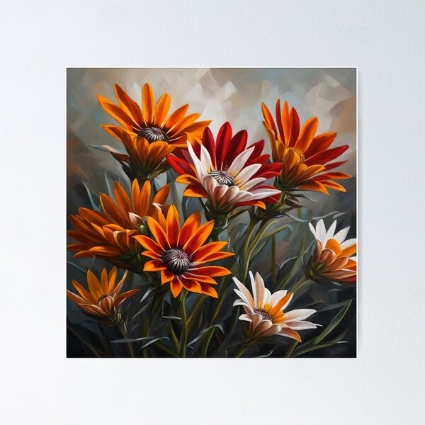 Item preview, Gazania Floral Oil Painting designed and sold by MySupplemental.