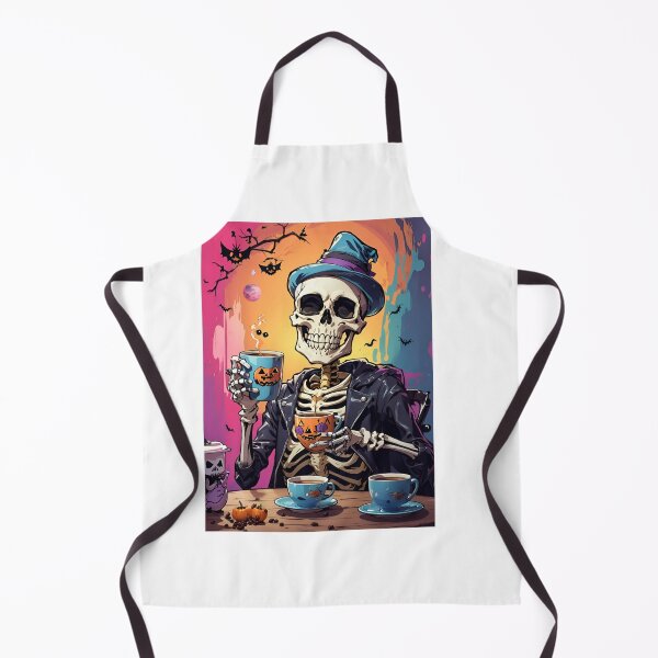 Item preview, halloween coffee drinking skeleton designed and sold by Abdalla Hussein.