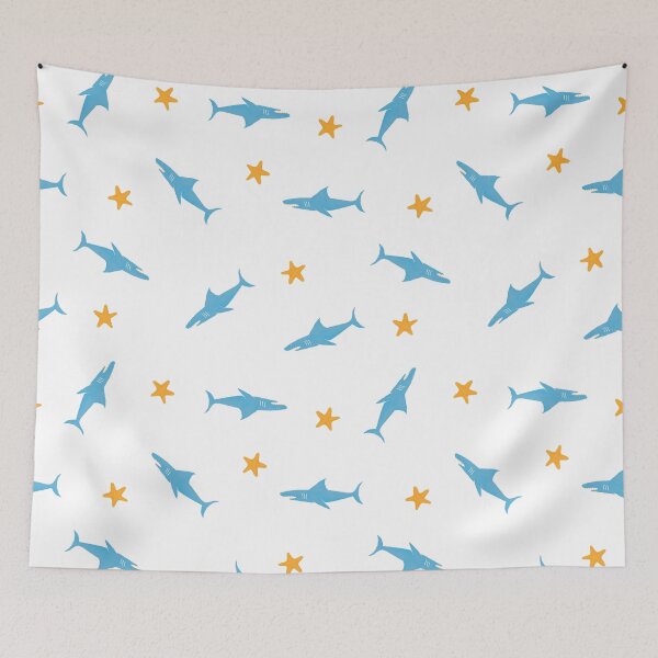 Artikelvorschau, Sommerschwimmen (Blauhai) entworfen und verkauft von The Wallpaper Files.