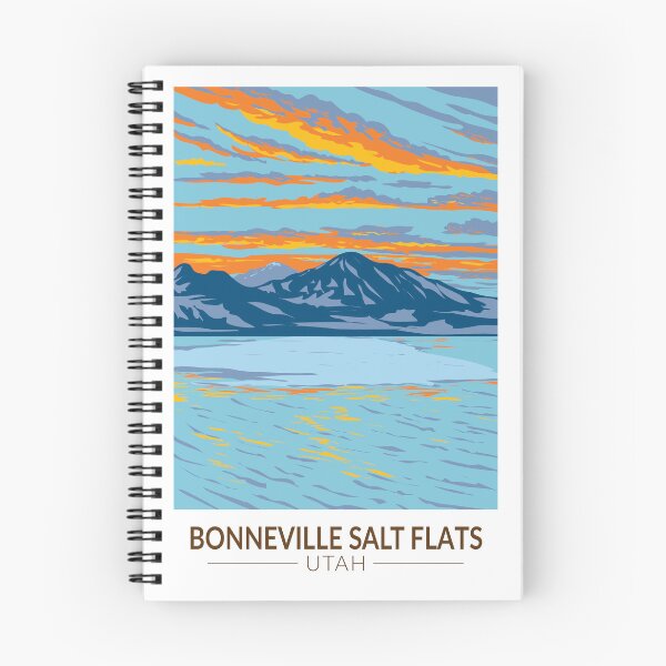 Item preview, Arte de viajes vintage en las salinas de Bonneville, Utah designed and sold by KrisSidDesigns.