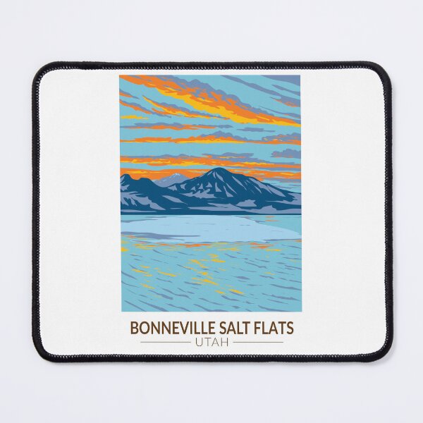 Item preview, Bonneville Salt Flats Utah Travel Art Vintage designed and sold by KrisSidDesigns.