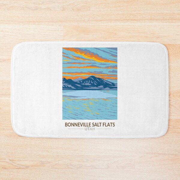 Item preview, Bonneville Salt Flats Utah Travel Art Vintage designed and sold by KrisSidDesigns.