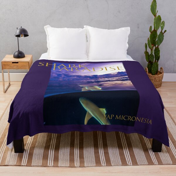 Item preview, Shark swimming in the tropical sunset ocean designed and sold by tank200bar.
