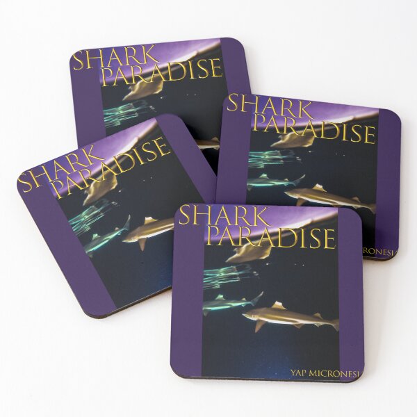 Item preview, Shark swimming in the tropical sunset ocean designed and sold by tank200bar.